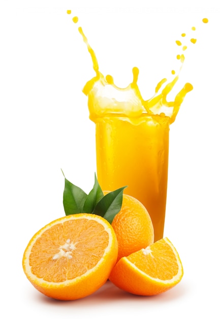 Zdjęcie Świeży sok pomarańczowy i pomarańcze