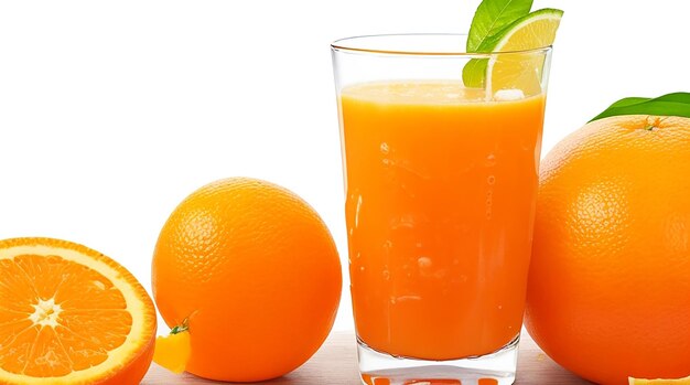 Świeży sok pomarańczowy i pomarańcze