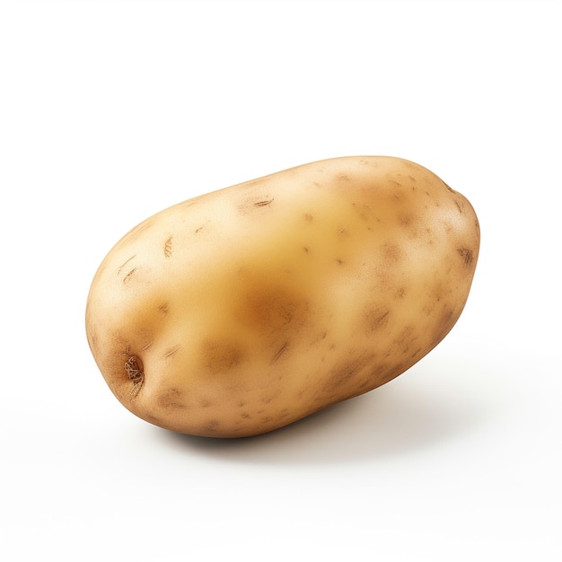 Świeży ziemniak z bliska na białym tle