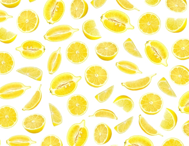 Świeży żółty wzór fotograficzny cytryny