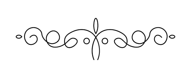 Swirly dzielnik czarnej linii zestaw Ten elegancki swirly dzielnik z zygzakami w klasycznym czarnym stylu