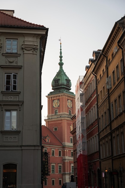 Zdjęcie Świt w warszawie w polsce jesienią