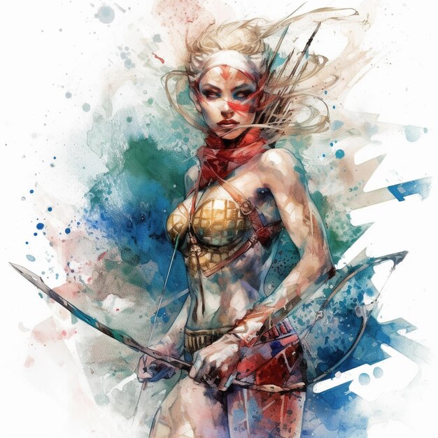 Zdjęcie swordswoman saga ilustracje nieustraszonych kobiecych wojowników postacie fantasy i mitologiczne g