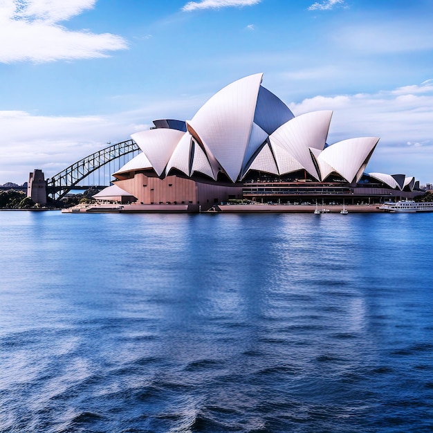 Sydney Opera House położony na nabrzeżu w Sydney w Australii