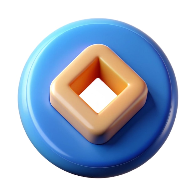 Symbol 3D izolowany na białym tle