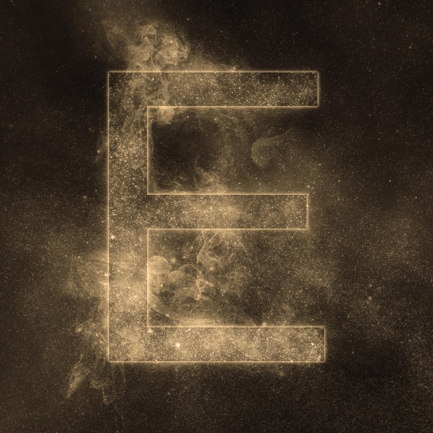 Symbol alfabetu litery E. List Kosmiczny, List Nocnego Nieba.