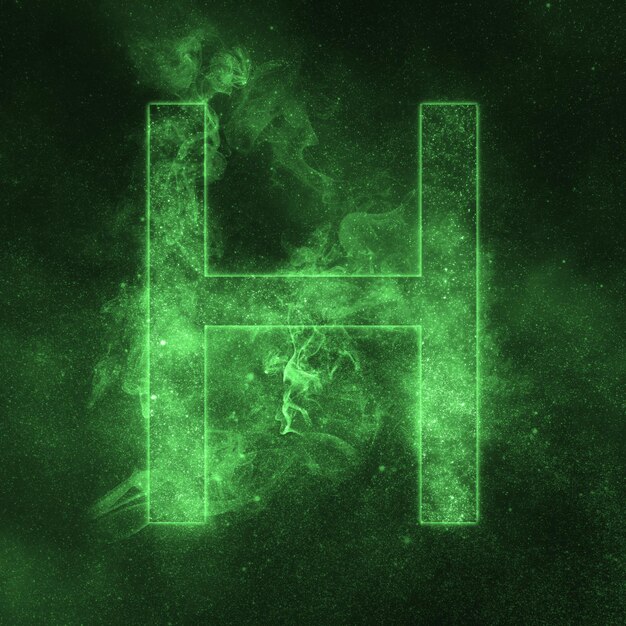 Symbol alfabetu litery H. List Kosmiczny, List Nocnego Nieba.