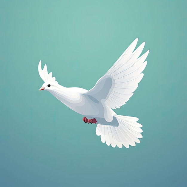 symbol białej gołębicy na niebieskim tle