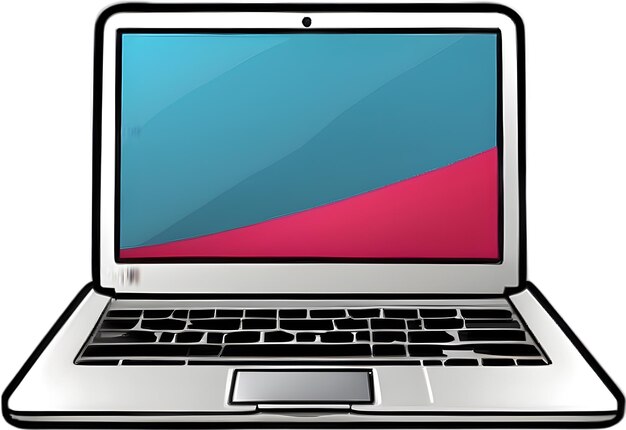 Zdjęcie symbol komputera ikona przenośnego komputera emblemat nowoczesnej technologii grafika komputera notebooka business lap