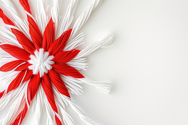 Zdjęcie symbol martisor w żywych szczegółach na nieskazitelnie białym tle