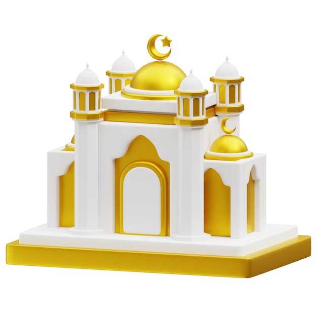 Symbol meczetu ilustracja wektorowa ikony 3D