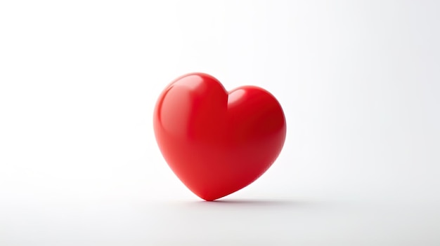 Symbol miłości i Walentynki czerwony kształt serca na białym tle