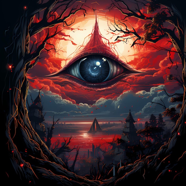 Symbol okultystycznego oka Illuminati