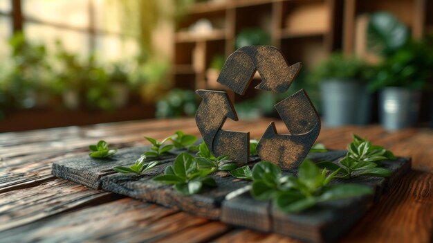 Zdjęcie symbol recyklingu.