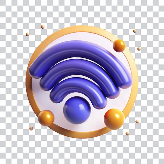 Symbol Wi-Fi na tle świecących kropek