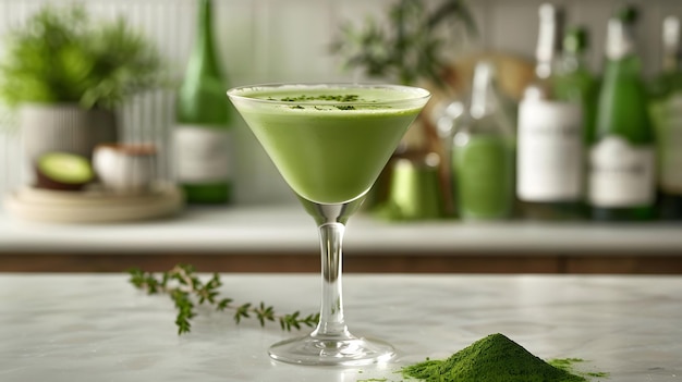 Symbol wyrafinowania Matcha Martini dla kultury kawiarni