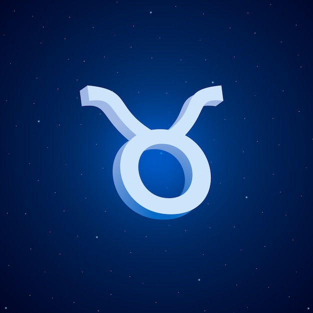 Zdjęcie symbol zodiaku byk 3d