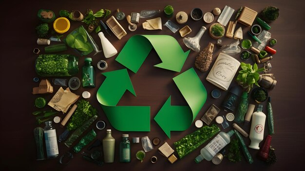 Symbole recyklingu na różnych produktach