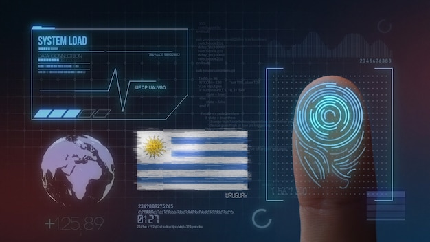 System identyfikacji biometrycznej skanowania odcisków palców. Obywatelstwo Urugwaju