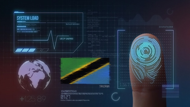 System identyfikacji biometrycznej skanowania odcisków palców. Tanzania Obywatelstwo