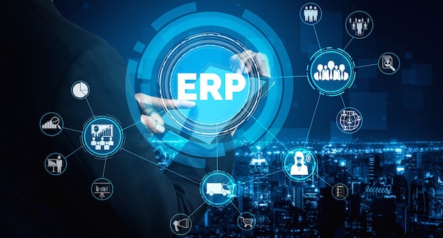 System oprogramowania ERP do zarządzania zasobami przedsiębiorstwa dla planu zasobów biznesowych