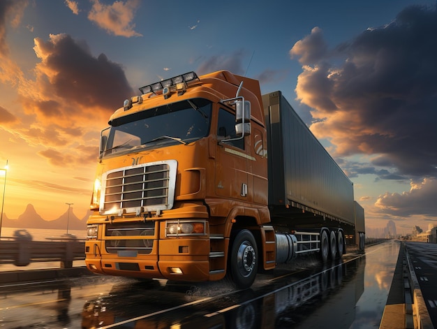 System transportu i logistyki ładunków w kontenerach ciężarowych Generatywna sztuczna inteligencja
