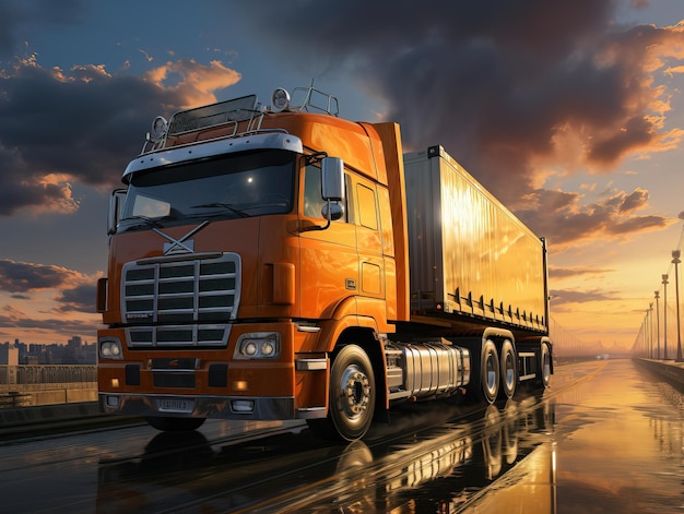 System transportu i logistyki ładunków w kontenerach ciężarowych Generatywna sztuczna inteligencja