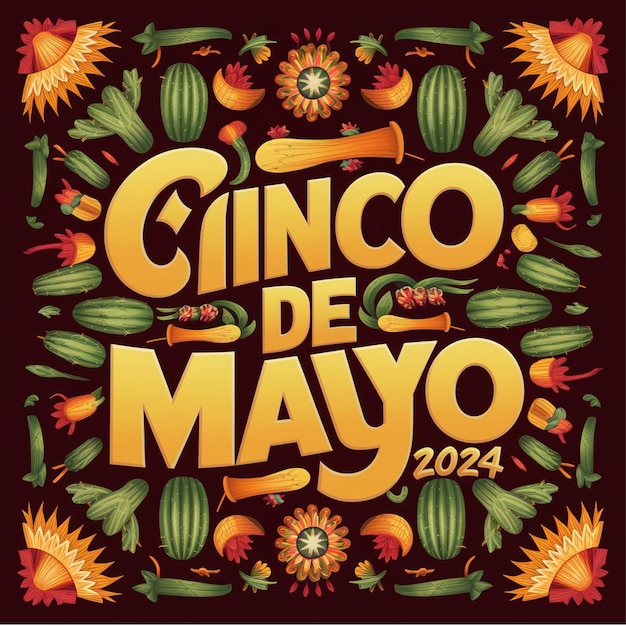Szablon banera poziomego Cinco de mayo