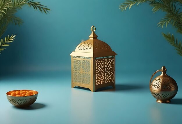 szablon dekoracji Ramadanu 3d elegancki prosty