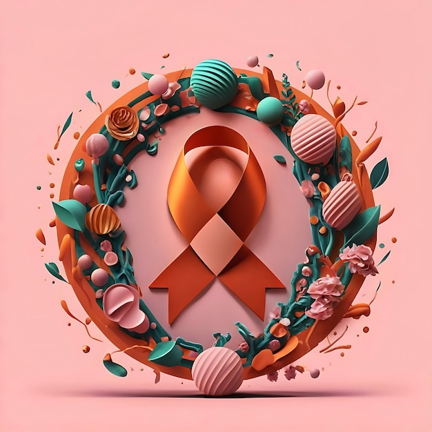 Zdjęcie szablon dekoracyjny na światowy dzień raka