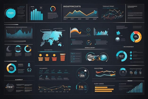 Zdjęcie szablon infografiki technologicznej