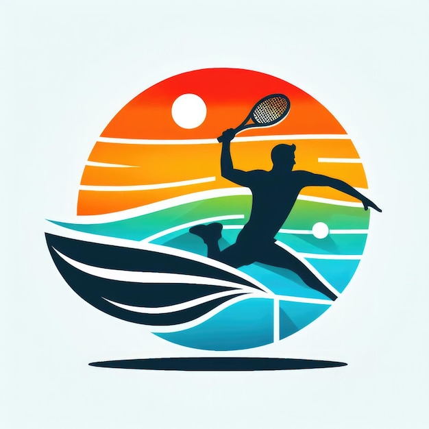 szablon logo dla tenisa plażowego
