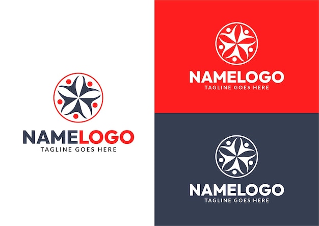 Szablon logo społecznościowej sieci społecznościowej