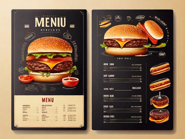 Szablon Menu Hamburgerów