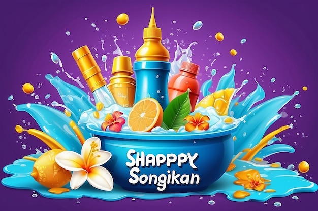 Szablon plakatów Happy Songkran