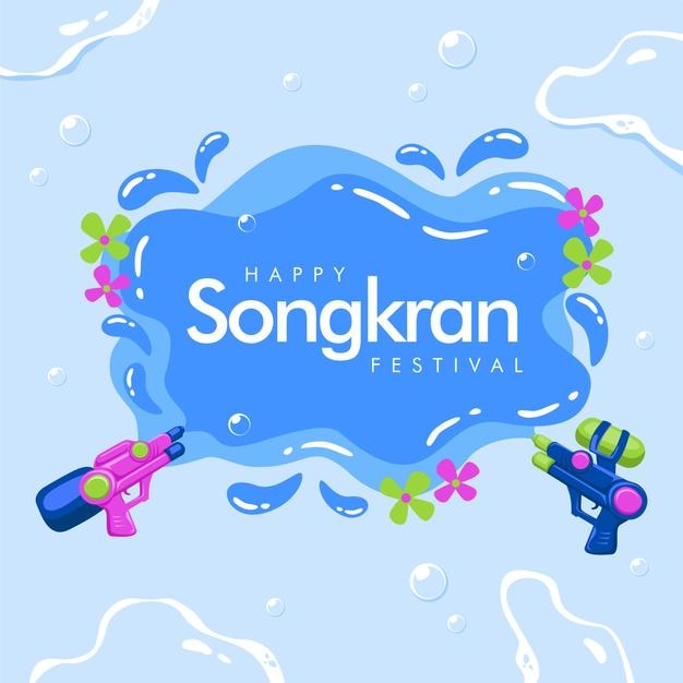 szablon plakatów wektorowych z Tajlandii Songkran
