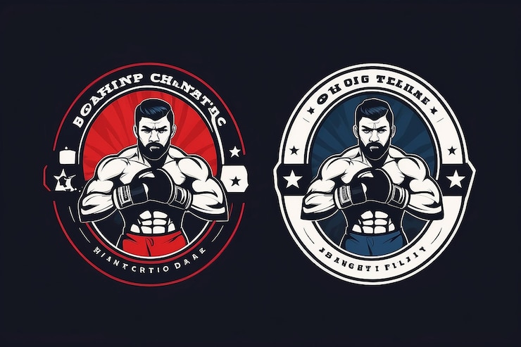 Zdjęcie szablon projektowania logo boksu