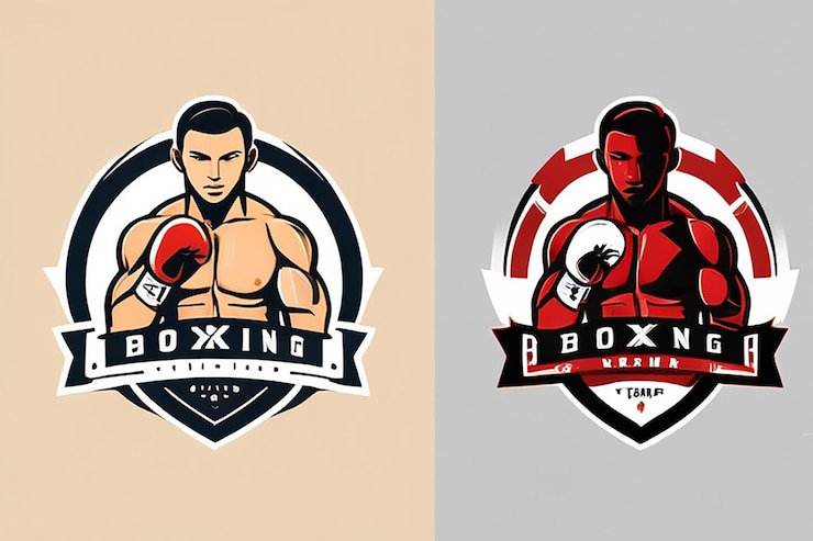 Zdjęcie szablon projektowania logo boksu