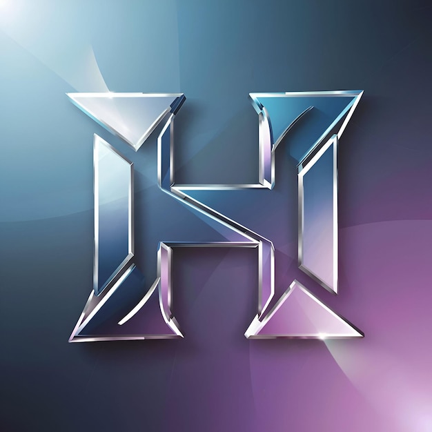 Zdjęcie szablon projektowania logo luksusowego gradientu h
