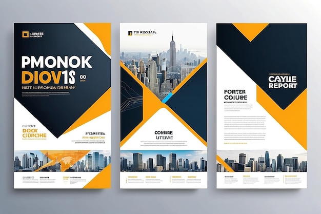 Szablon projektowania okładek książek korporacyjnych w kształcie A4 Można je dostosować do broszury Raport roczny Czasopismo Plakat