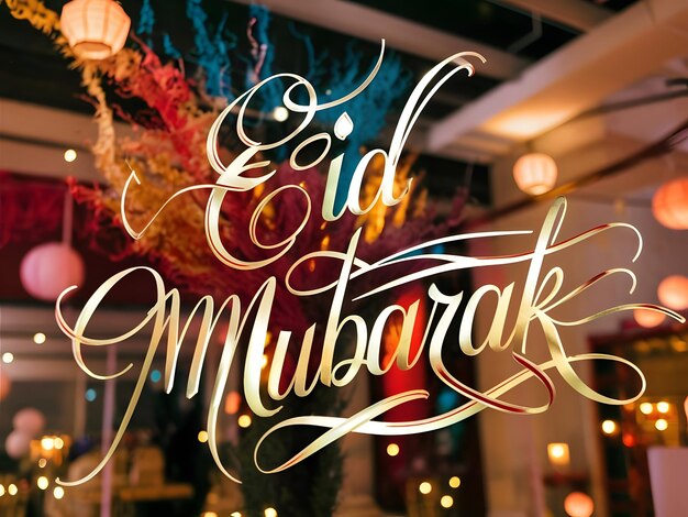 Zdjęcie szablon projektowania tła witającego festiwal eid mubarak
