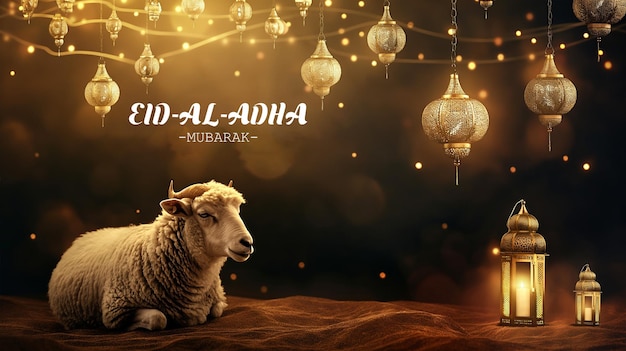 Szablon projektu islamskich kart powitalnych Eid al Adha PSD