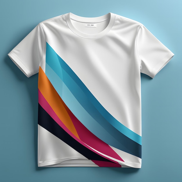 Szablon projektu koszulki geometryczny wzór na makiecie koszulki