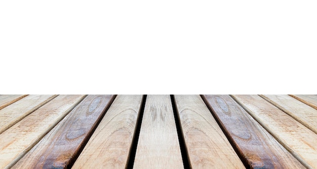 Zdjęcie szablon pusty górny widok tabeli z białym tłem