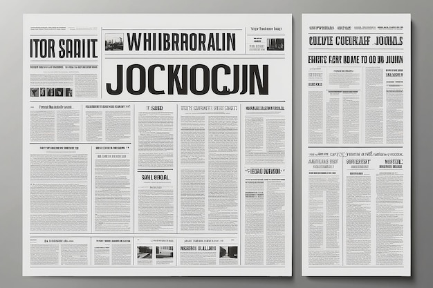 Szablon stron gazet Mockup nagłówka gazety tabloidowej Proste tło