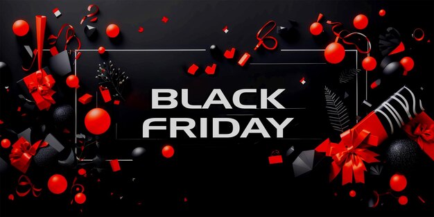 Zdjęcie szablon strony docelowej gradient black friday