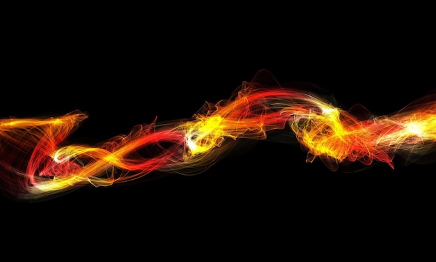 Szablon tapety Fire Effect Lines Waves Blur