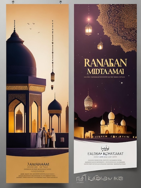Zdjęcie szablon tła ramadanu witamy w miesiącu świętym