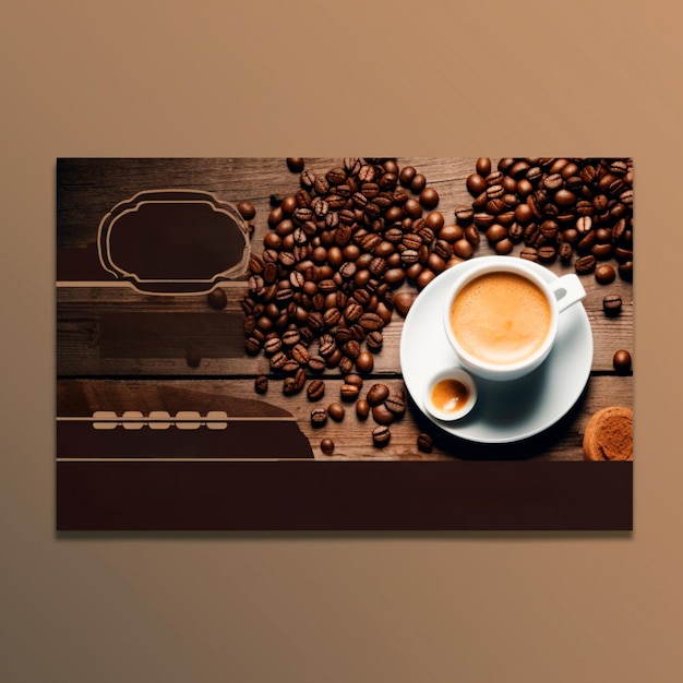 Zdjęcie szablon ulotki kawiarni w świetle realistyczny styl reprezentacji miękkie krawędzie