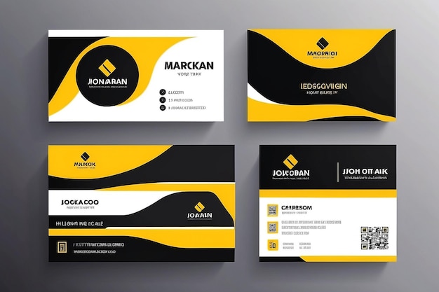 Szablon wydrukowania wizytówki korporacyjnej Osobista wizytówka z logo firmy